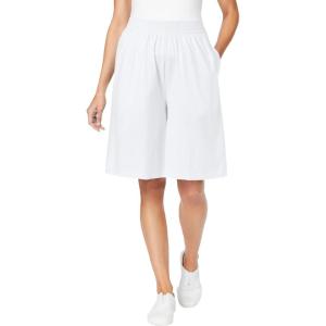 Woman Within Plus Size Split Skirt(White)