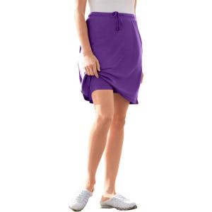 Woman Within Plus Size Sport Knit Skort(Purple Orchid)