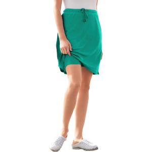 Woman Within Plus Size Sport Knit Skort(Waterfall)