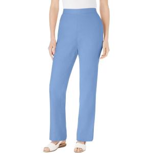 Woman Within Plus Size Straight Leg Linen Pant(French Blue)