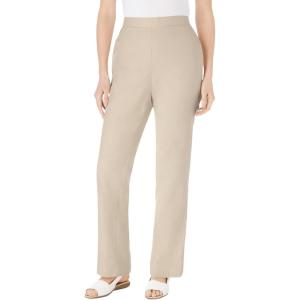 Woman Within Plus Size Straight Leg Linen Pant(Natural Khaki)