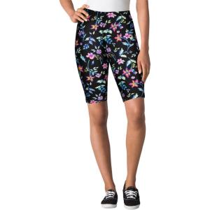 Woman Within Plus Size Stretch Cotton Bike Short(Multi Graphic Floral)