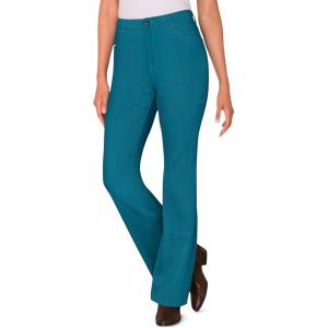 Woman Within Plus Size Stretch Denim Five-Pocket Bootcut Jeans(Deep Teal)