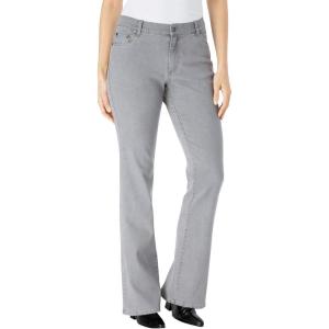 Woman Within Plus Size Stretch Denim Five-Pocket Bootcut Jeans(Grey Sanded Wash)