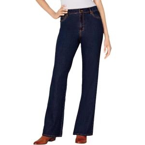 Woman Within Plus Size Stretch Denim Five-Pocket Bootcut Jeans(Indigo)