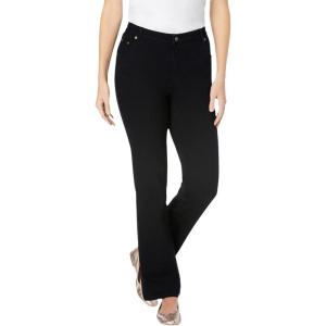 Woman Within Plus Size Tall Stretch Denim Five-Pocket Bootcut Jeans – 20 T, Black Denim