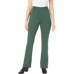 Woman Within Plus Size Tall Stretch Ponte Knit Pull-On Bootcut Pants(Pocket Pine)