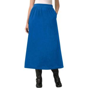 Woman Within Plus Size Velour A-Line Skirt(Deep Cobalt)