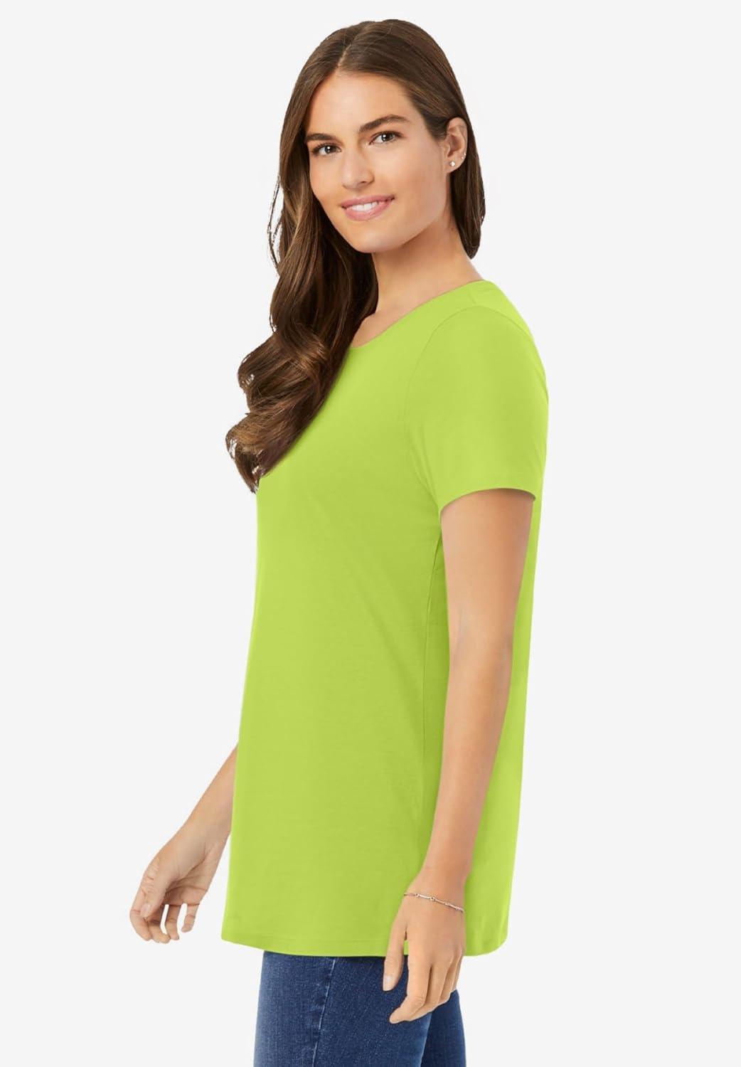 imageWoman Within Plus Size Perfect Crewneck TunicLime