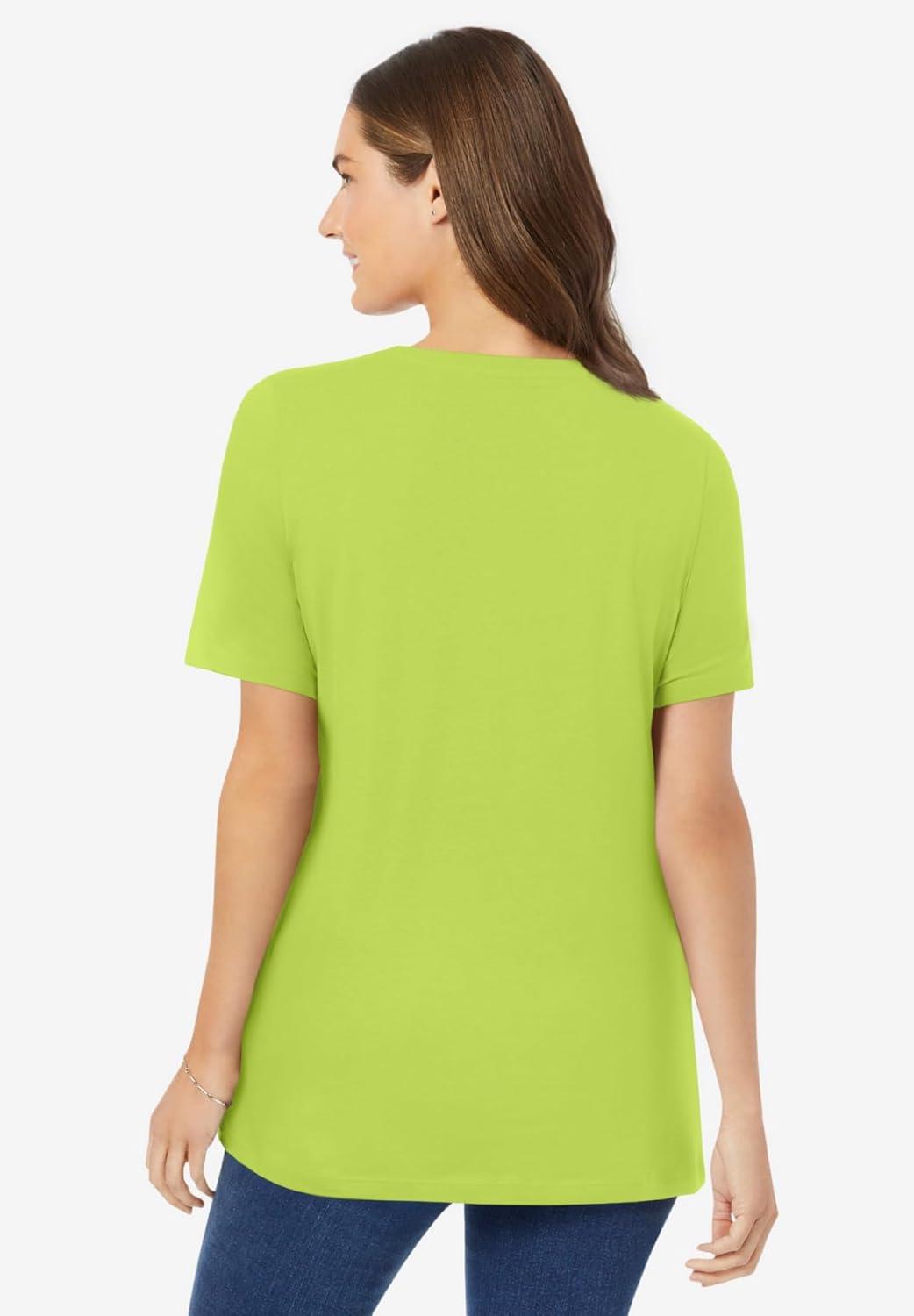 imageWoman Within Plus Size Perfect Crewneck TunicLime