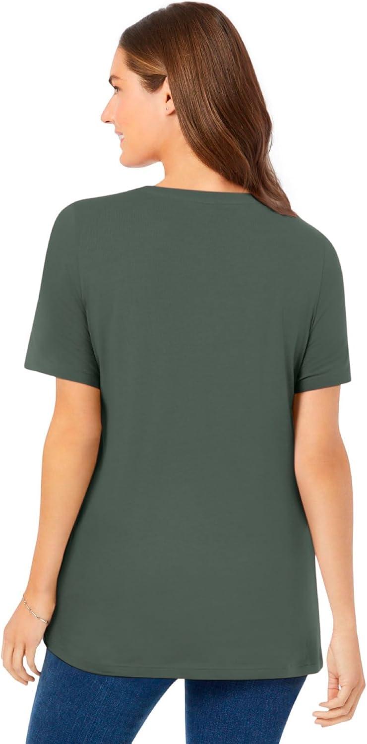 imageWoman Within Plus Size Perfect Crewneck TunicPine