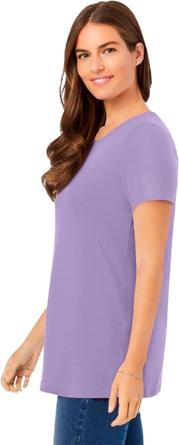 imageWoman Within Plus Size Perfect Crewneck TunicSoft Iris