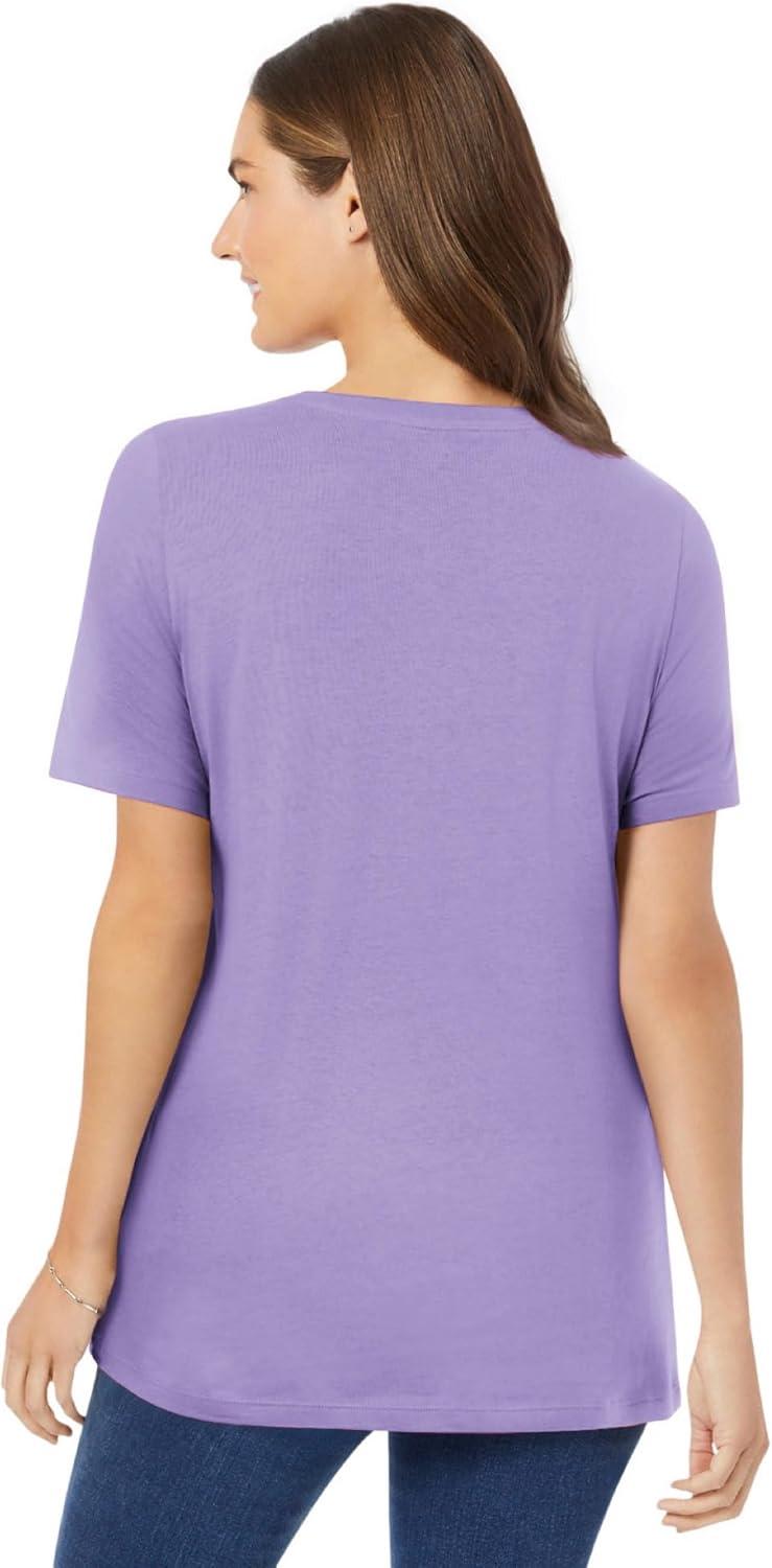 imageWoman Within Plus Size Perfect Crewneck TunicSoft Iris