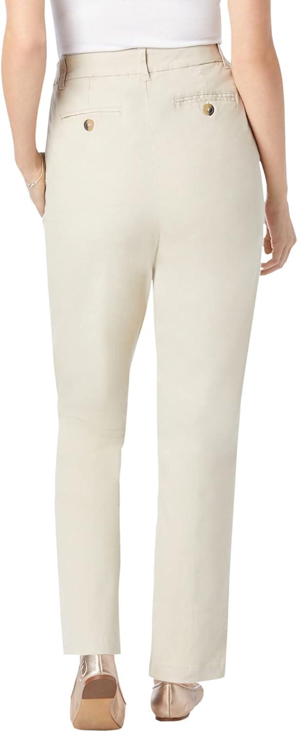 imageWoman Within Plus Size Tall Adjustable Waist StraightLeg ChinoBark