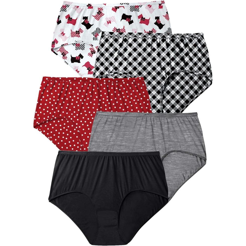 imageComfort Choice Plus Size Cotton Brief 5PackScotties Pack