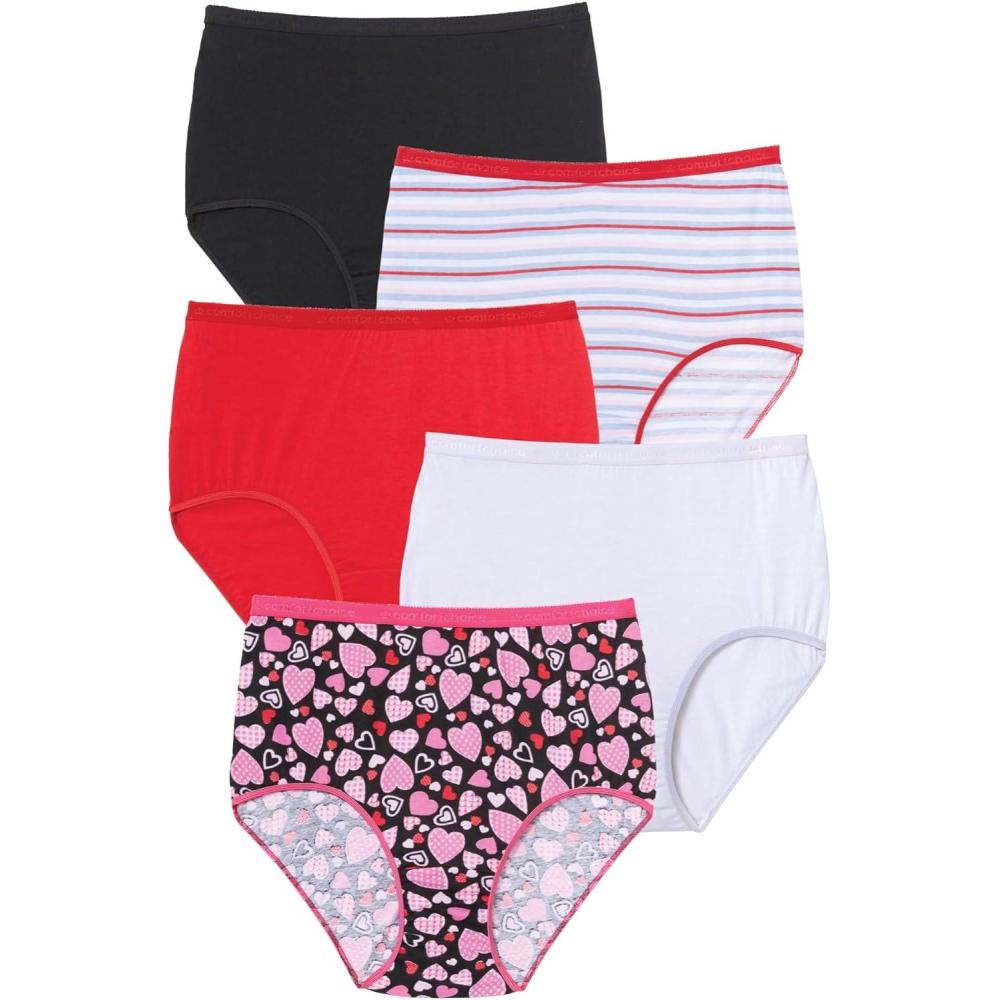 imageComfort Choice Plus Size Cotton Brief 5PackSweet Dreams Pack
