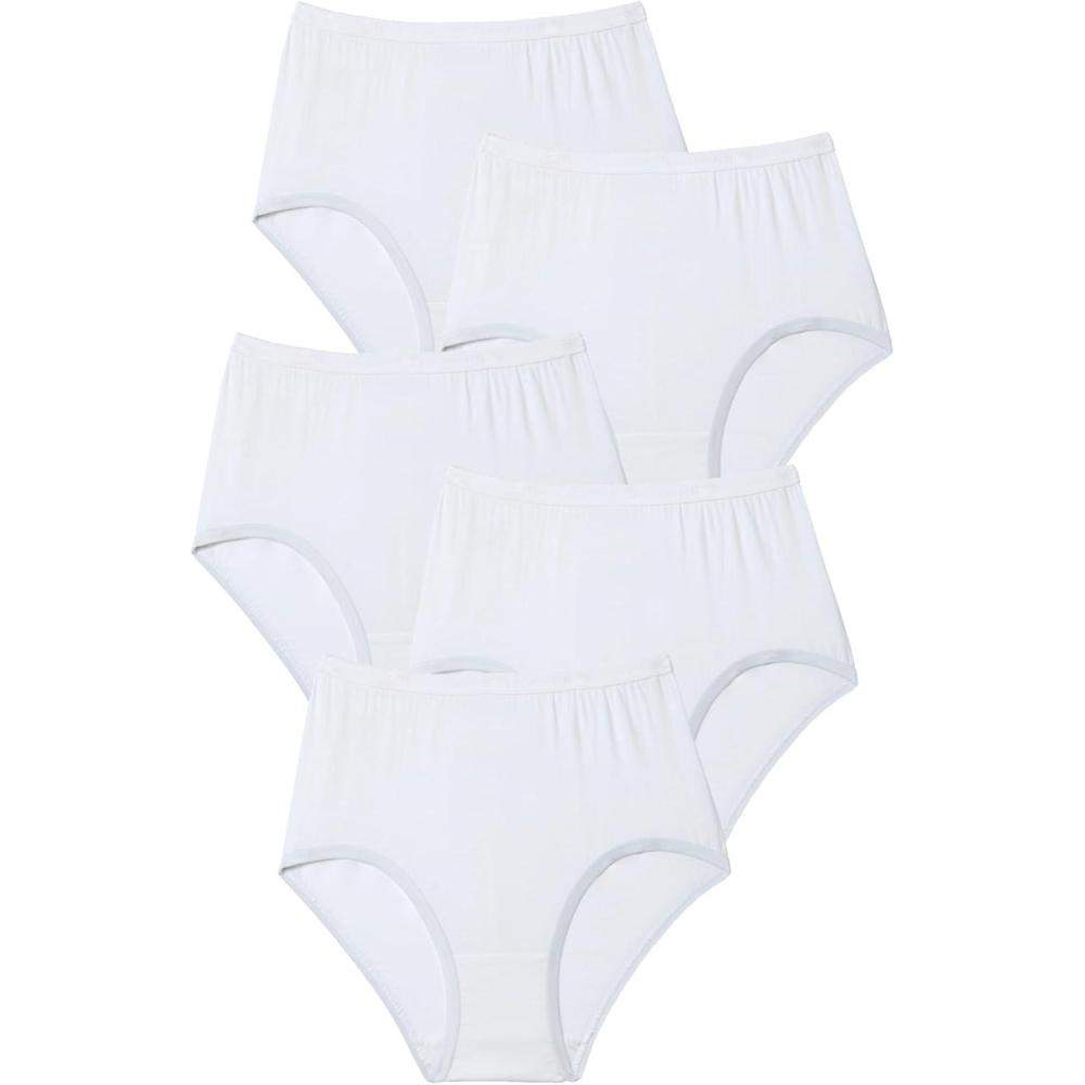 imageComfort Choice Plus Size Cotton Brief 5PackWhite Pack
