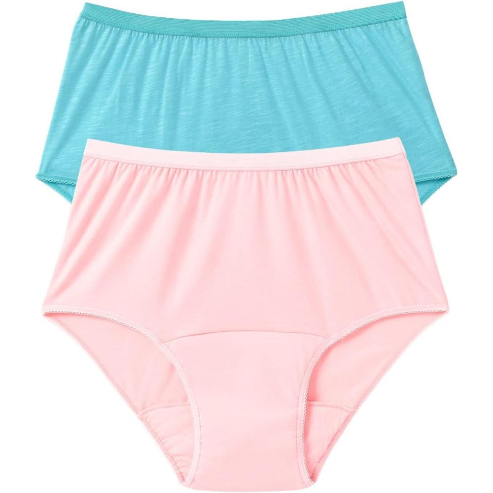 imageComfort Choice Plus Size Cotton Incontinence Brief 2Pack  7 Floral Swirl PackPastel Pack