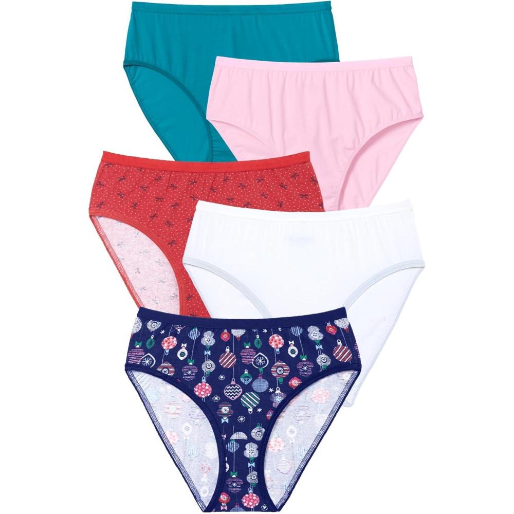 imageComfort Choice Plus Size HiCut Cotton Brief 5PackOrnaments Pack