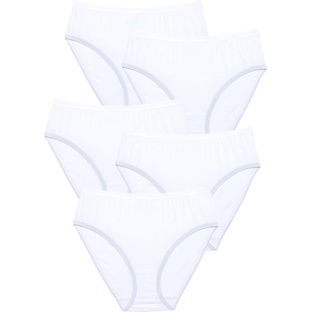 imageComfort Choice Plus Size HiCut Cotton Brief 5PackWhite Pack
