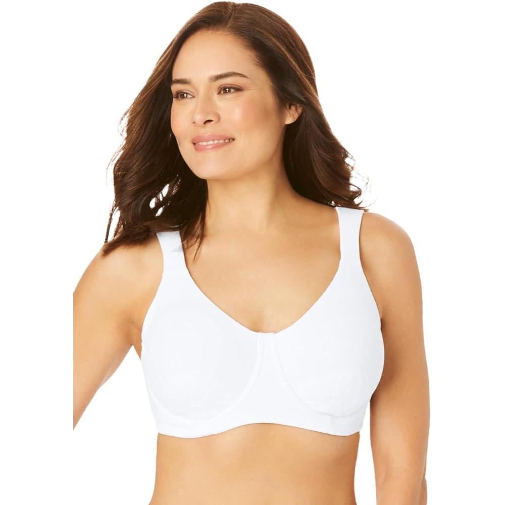 imageComfort Choice Womens Plus Size Petal Boost Underwire BraWhite