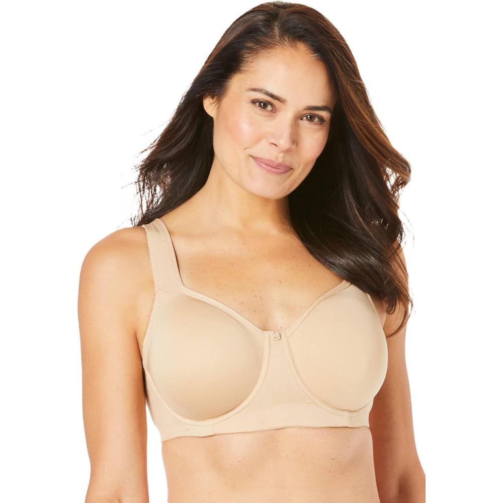 imageComfort Choice Womens Plus Size Underwire Microfiber TShirt BraNude