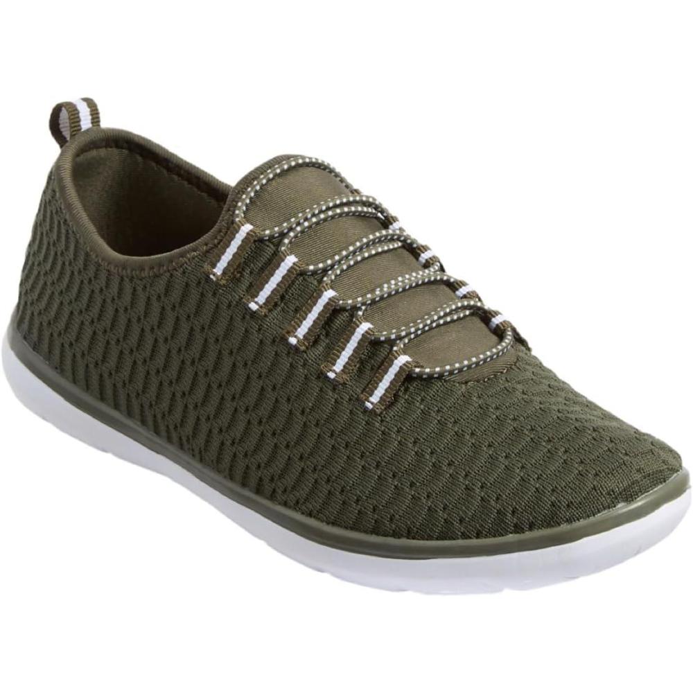 imageComfortview Womens Wide Width The Ariya SneakerDark Olive
