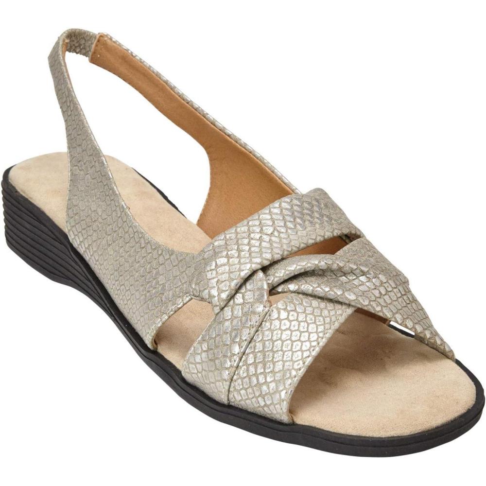 imageComfortview Womens Wide Width The Pearl SandalSilver