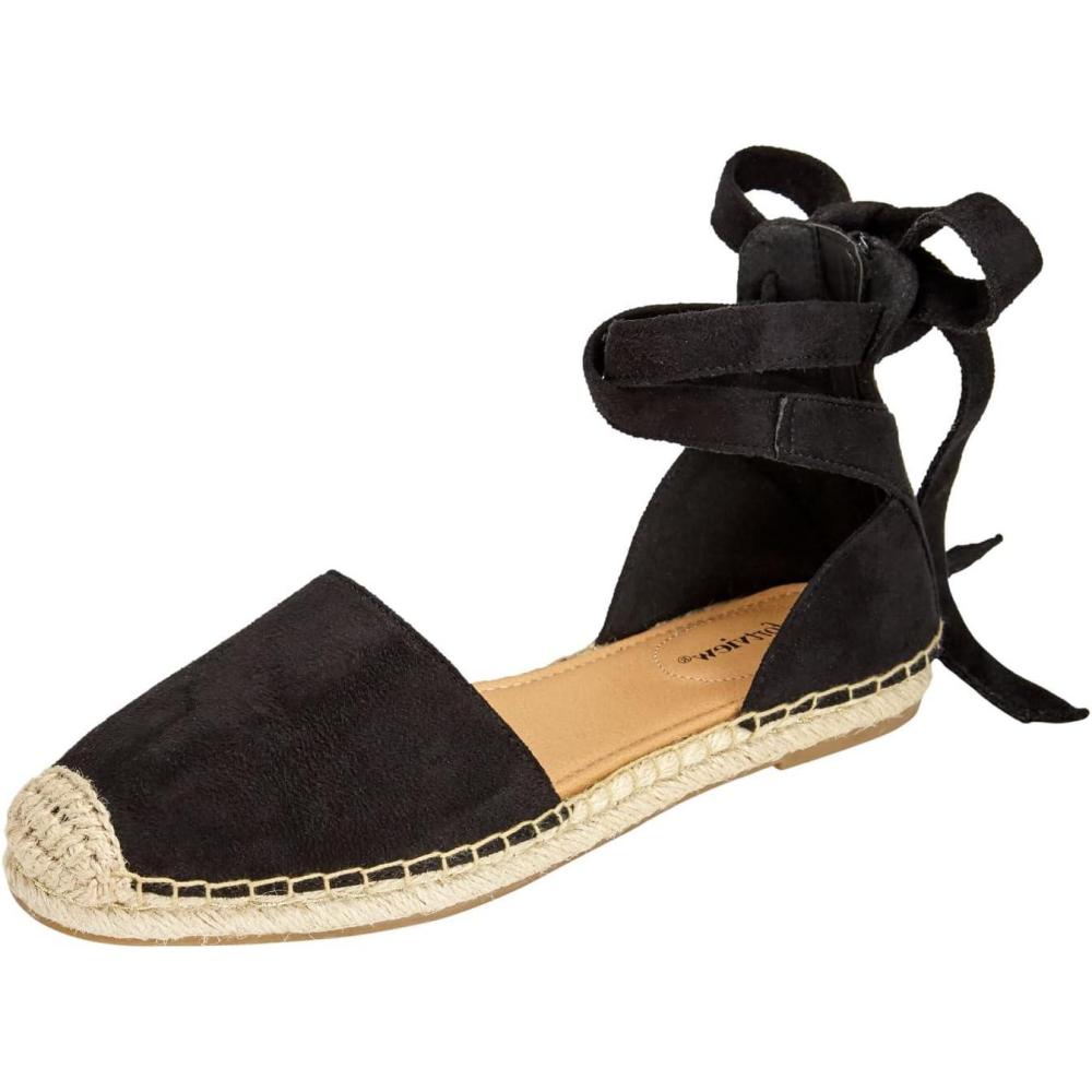 imageComfortview Womens Wide Width The Shayla Flat EspadrilleBlack