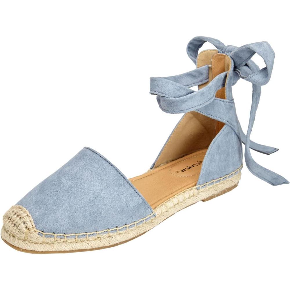imageComfortview Womens Wide Width The Shayla Flat EspadrilleChambray