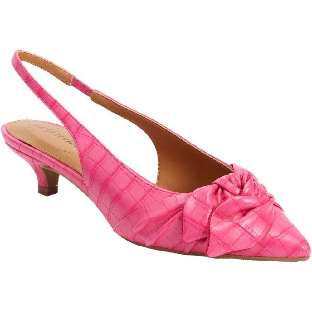 imageComfortview Womens Wide Width The Tia SlingbackPink Croco