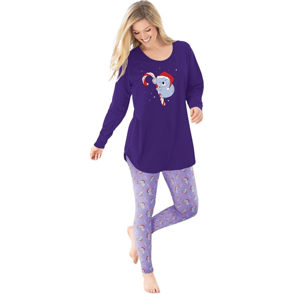 imageDreams ampamp Co Plus Size 2Piece Pj Legging SetMidnight Violet Print