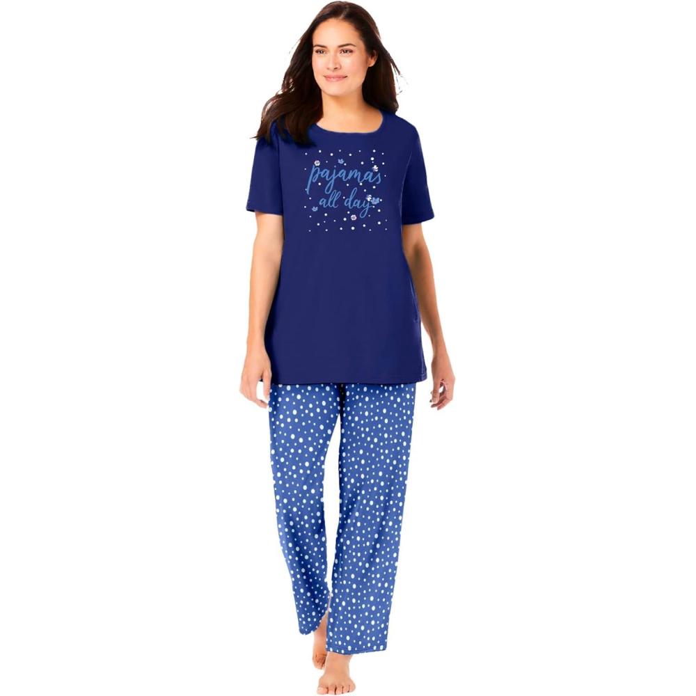 imageDreams ampamp Co Plus Size Graphic Tee PJ SetEvening Blue Pajamas