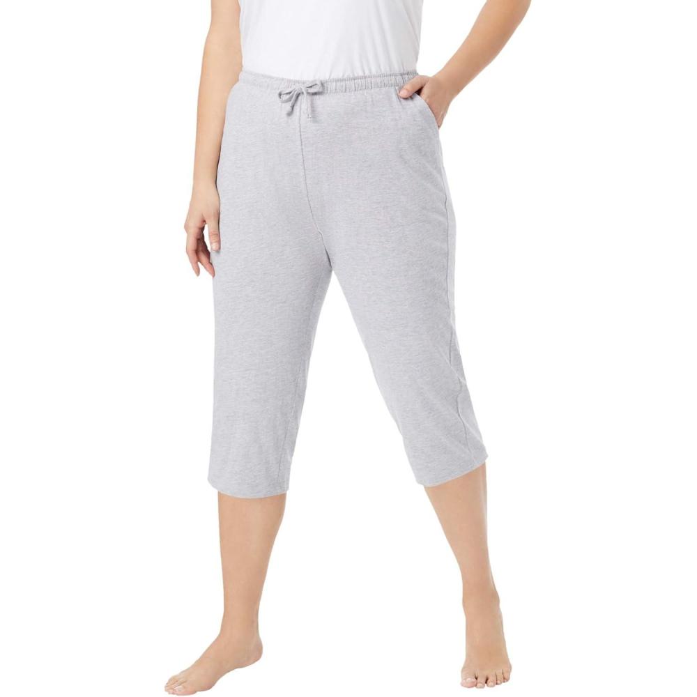 imageDreams ampamp Co Plus Size Knit Sleep CapriHeather Grey