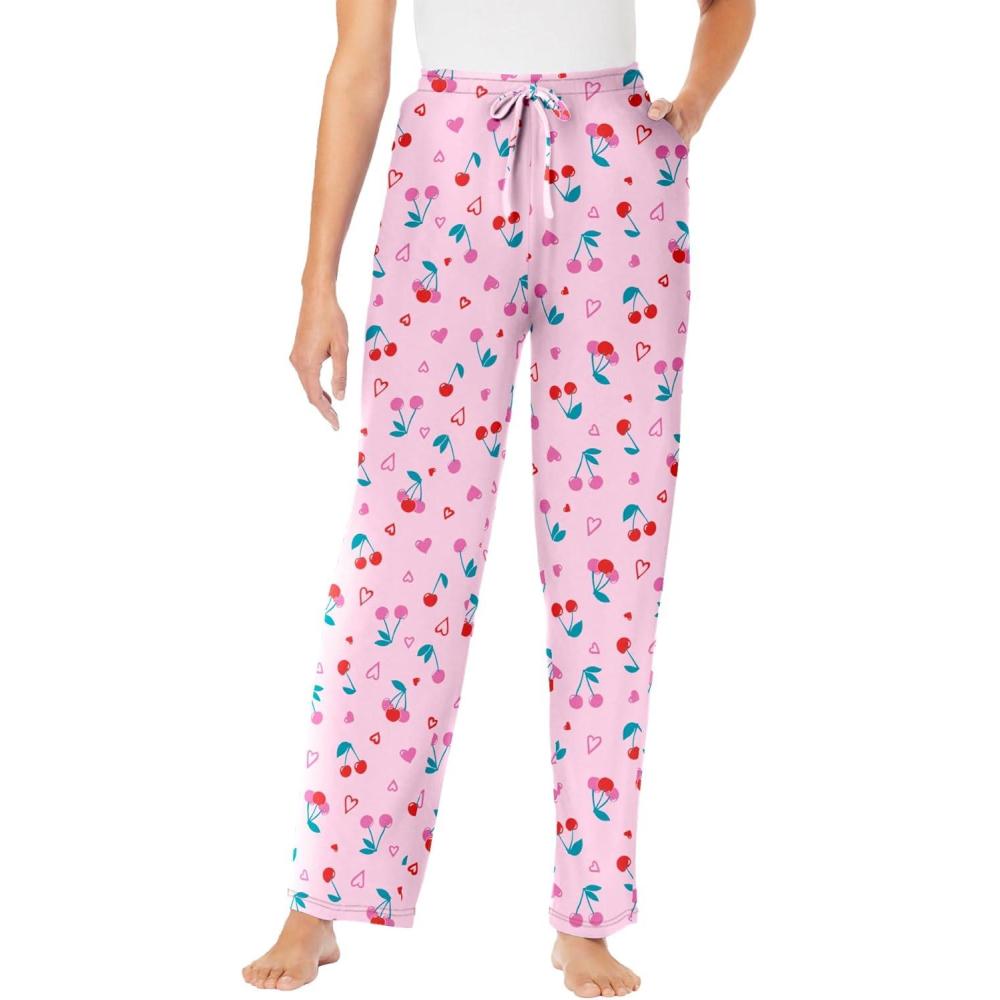 imageDreams ampamp Co Plus Size Knit Sleep PantPink Cherry