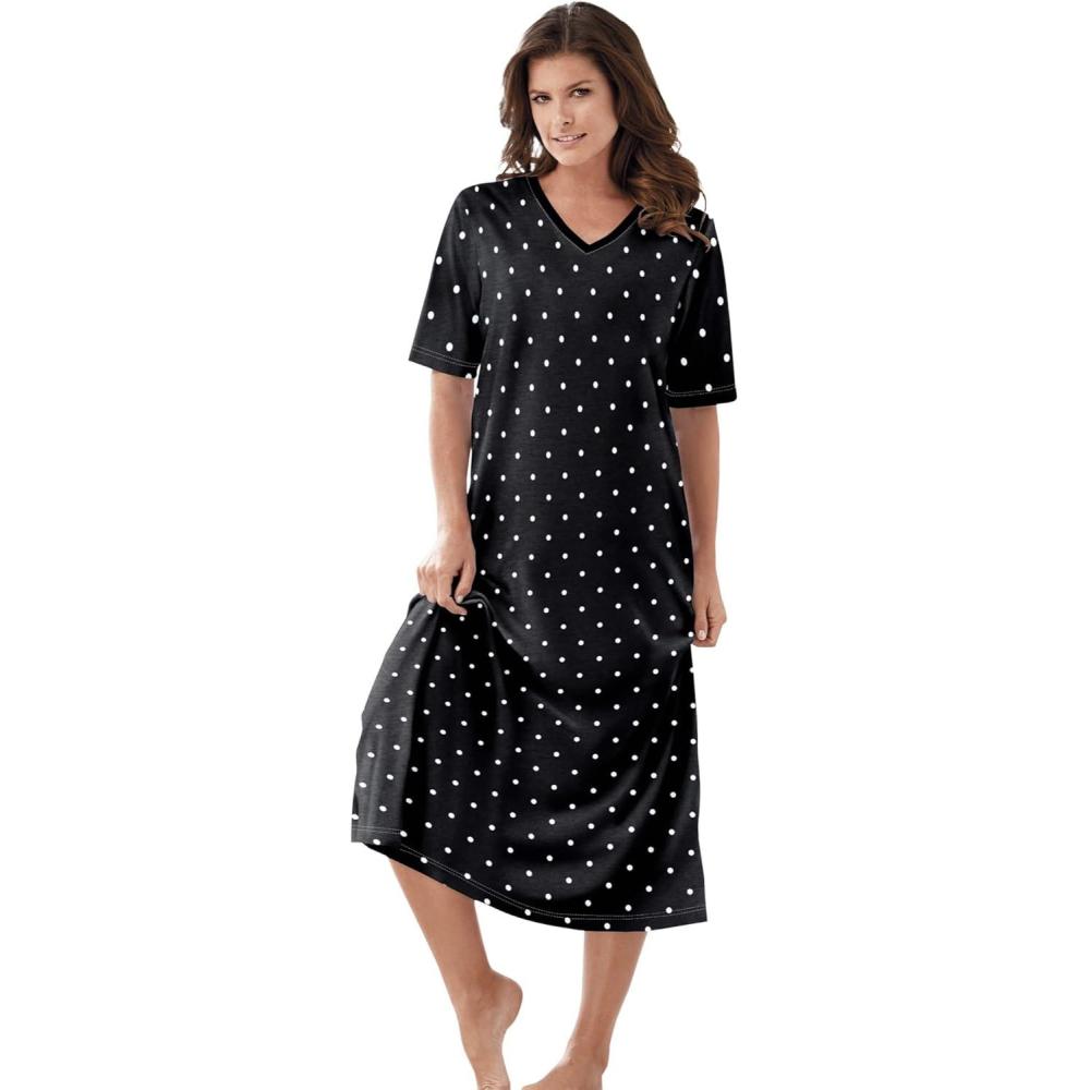 imageDreams ampamp Co Plus Size Long Print SleepshirtBlack Dot
