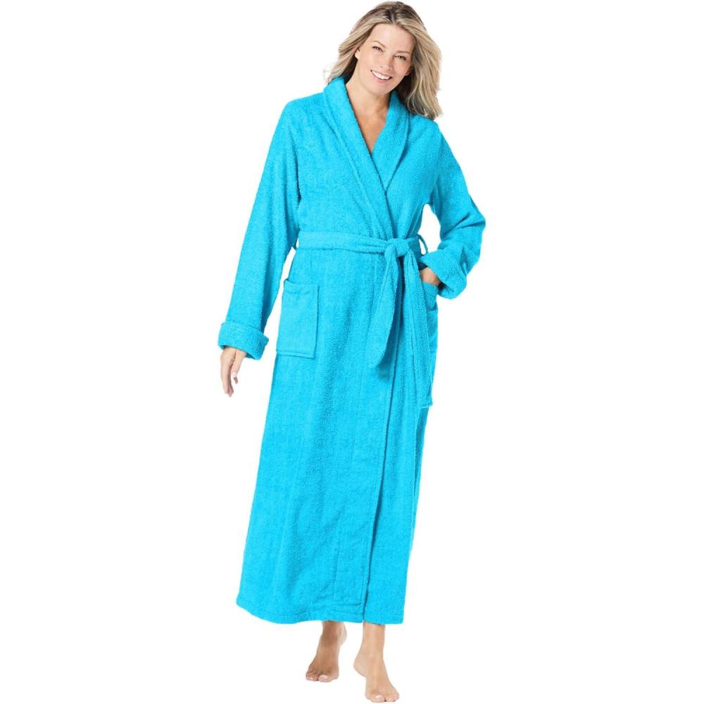imageDreams ampamp Co Plus Size Long Terry RobeParadise Blue