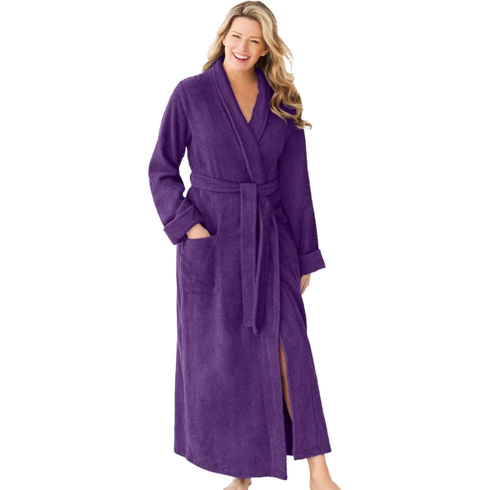 imageDreams ampamp Co Plus Size Long Terry RobeRich Violet