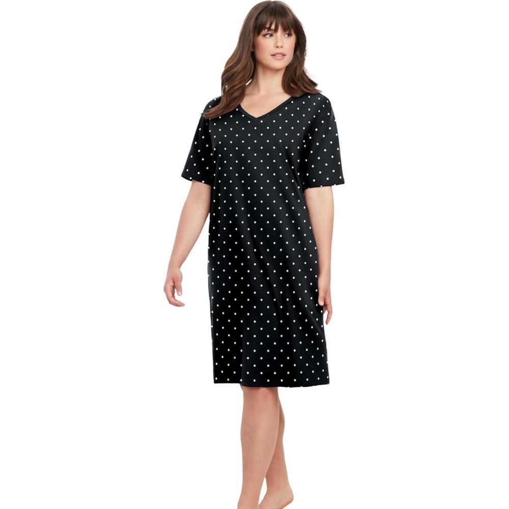 imageDreams ampamp Co Plus Size Print SleepshirtBlack Dot