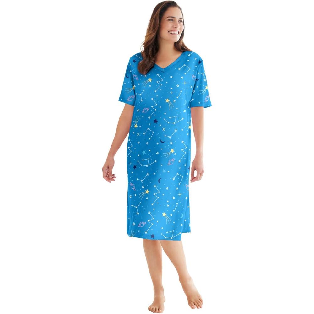 imageDreams ampamp Co Plus Size Print SleepshirtPool Blue Cosmic Dreams