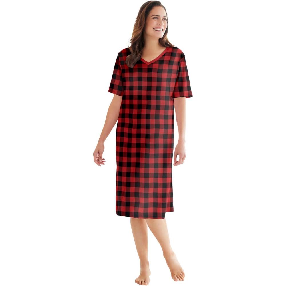 imageDreams ampamp Co Plus Size Print SleepshirtRed Buffalo Plaid