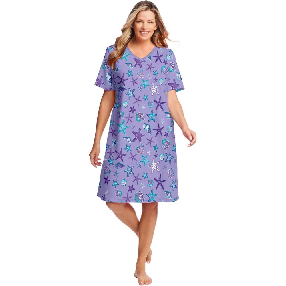 imageDreams ampamp Co Plus Size Print SleepshirtSoft Iris Starfish