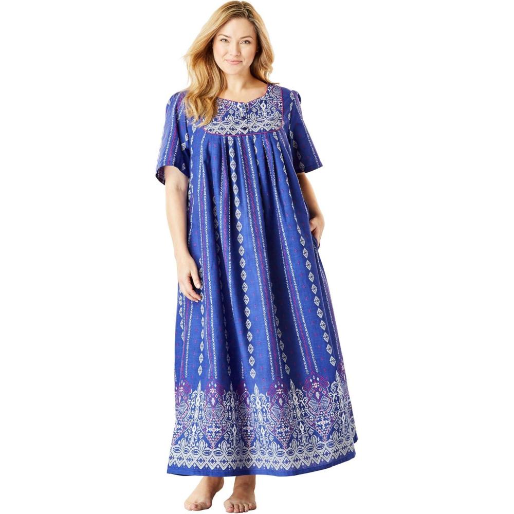 imageOnly Necessities Plus Size Petite Bib Front LoungerBlue Sapphire Gem