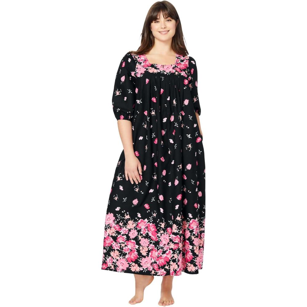 imageOnly Necessities Plus Size Print LoungerBlack Peonies