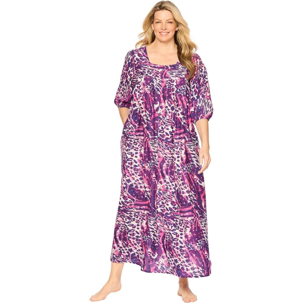 imageOnly Necessities Plus Size Print LoungerPlum Burst Mixed Animal
