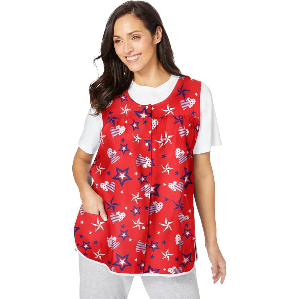imageOnly Necessities Plus Size SnapFront ApronHot Red Stars