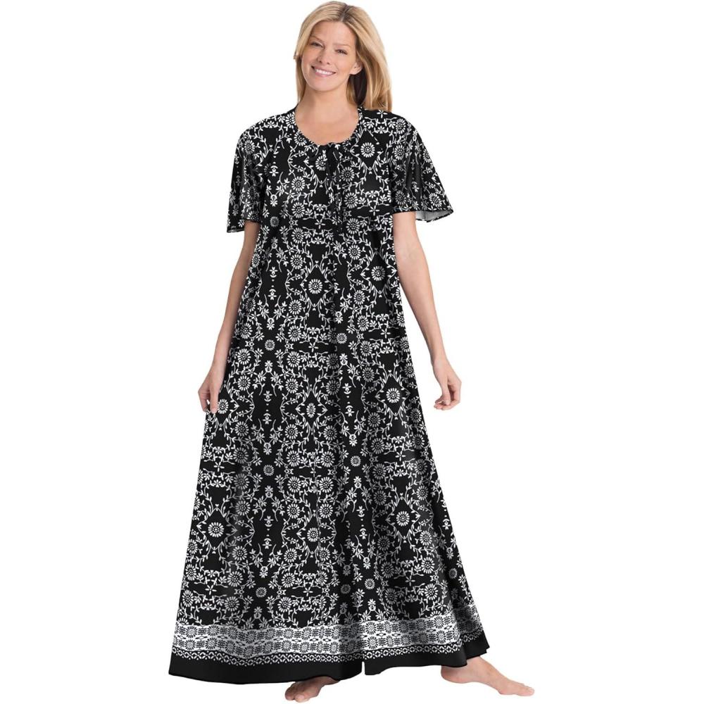 imageOnly Necessities Plus Size Sweeping Printed LoungerBlack Floral