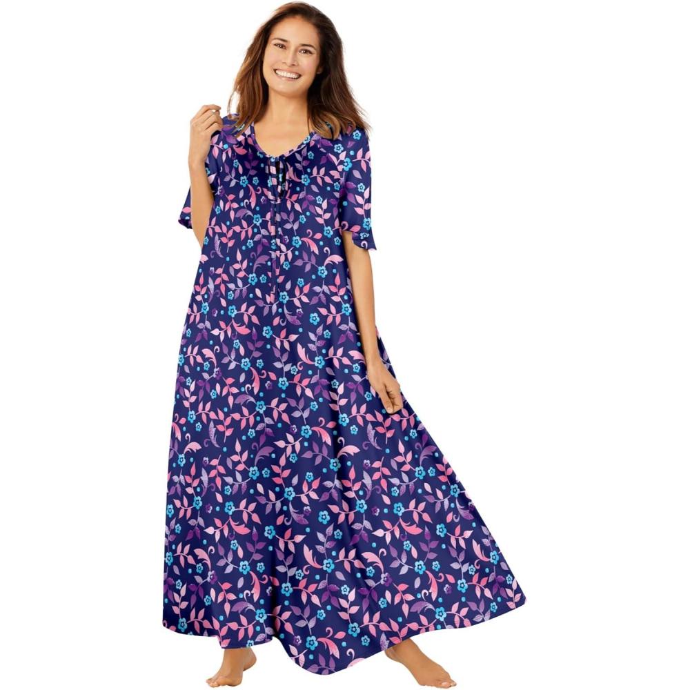 imageOnly Necessities Plus Size Sweeping Printed LoungerEvening Blue Ombre Vine