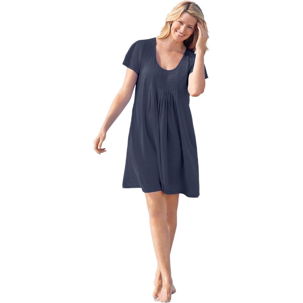imageSwim 365 Womens Plus Size BoxPleat Cover UpNavy