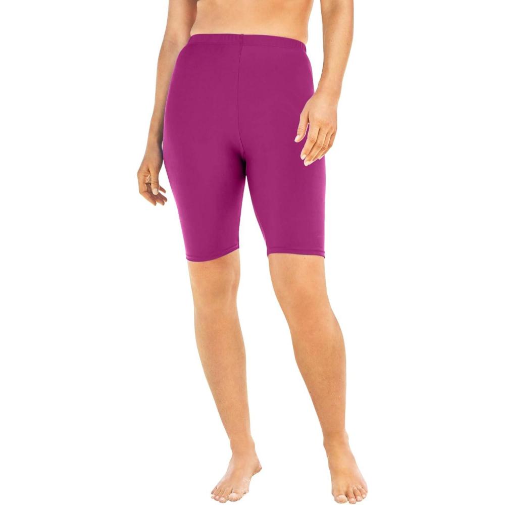 imageSwim 365 Womens Plus Size HighWaist Swim Bike ShortFuchsia